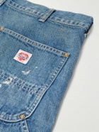 SAINT MXXXXXX - Straight-Leg Distressed Denim Shorts - Blue