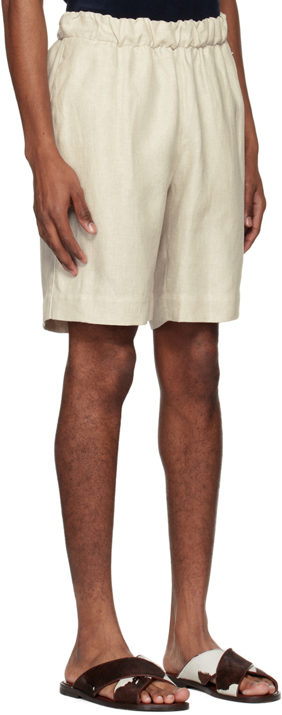 Agnona Tan Three-Pocket Shorts