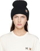 Maison Kitsuné Black Fox Head Beanie