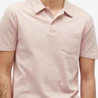 Sunspel Men's Riviera Polo Shirt in Pale Pink