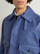 Gabriela Hearst - Filipo Wool, Silk and Linen-Blend Jacket - Blue