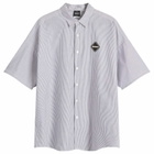 F.C. Real Bristol Men's Big Logo Baggy Shirt in Navy Stripe
