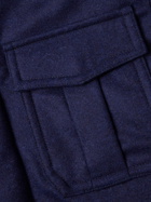 Incotex - Montedoro Padded Wool-Twill Down Field Jacket - Blue