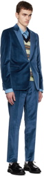 Paul Smith Blue Peaked Lapel Suit