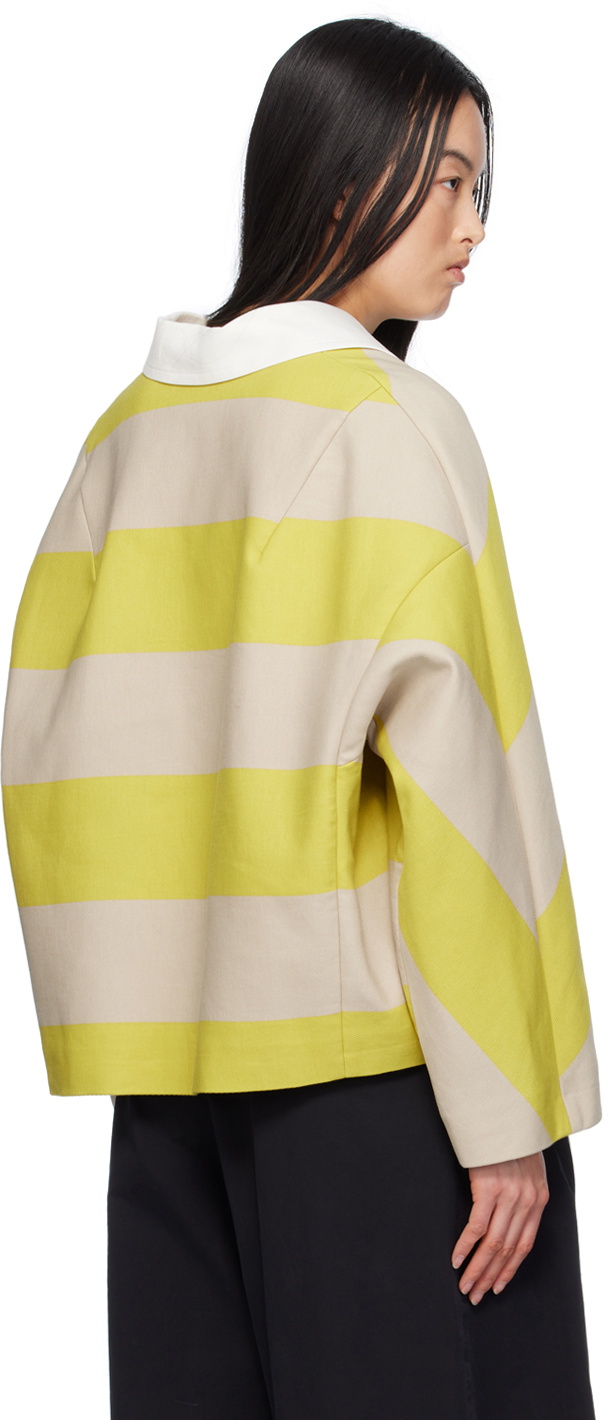 トップス Dries Van Noten Oversize Slubbed Polo Dries Van Noten Yellow Oversized Polo Dries Van Noten