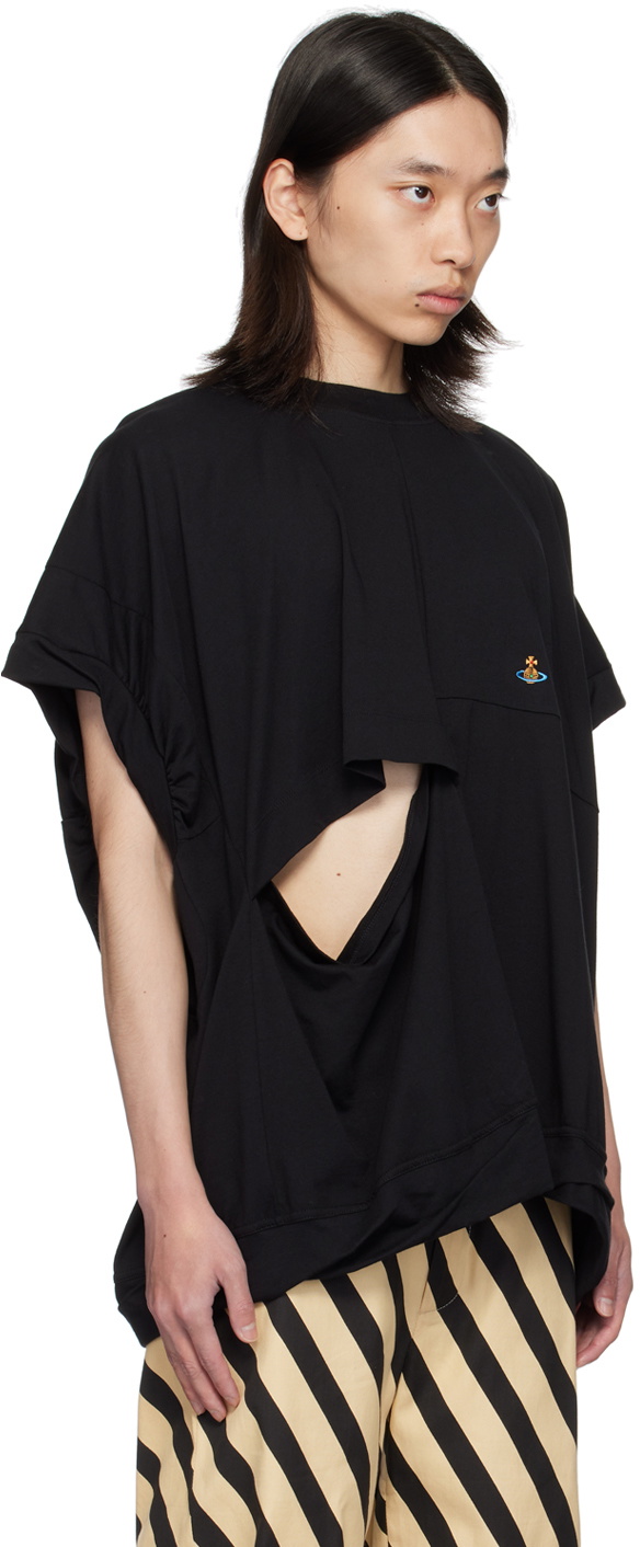 Vivienne Westwood Black Twisted Sleeveless Dolly T-Shirt Vivienne