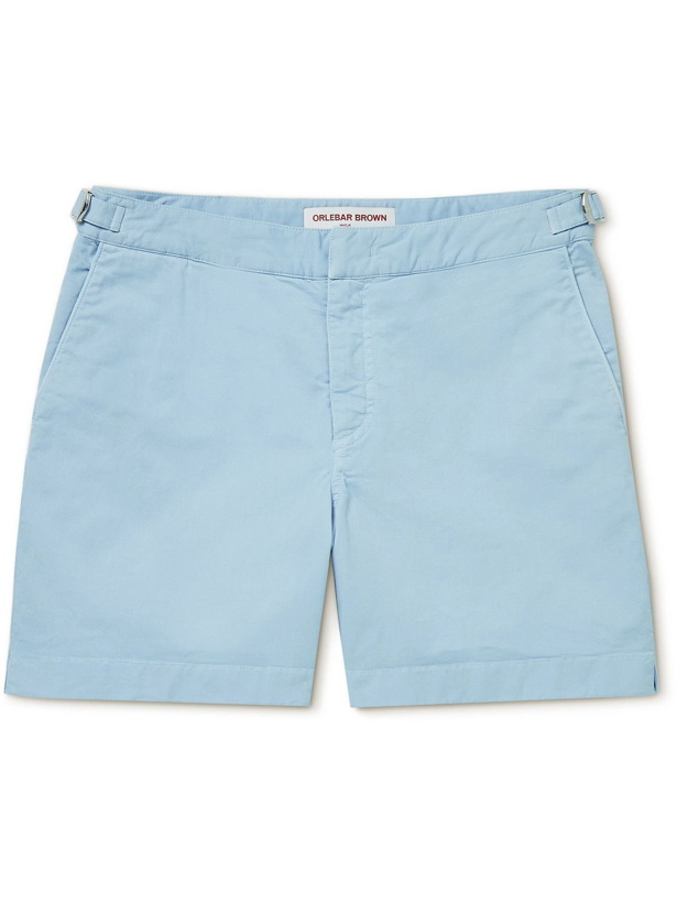Photo: Orlebar Brown - Bulldog Slim-Fit Cotton-Twill Shorts - Blue
