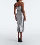 Magda Butrym Draped silk bustier dress