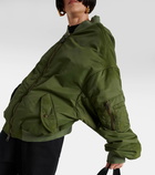 Balenciaga Off Shoulder technical bomber jacket