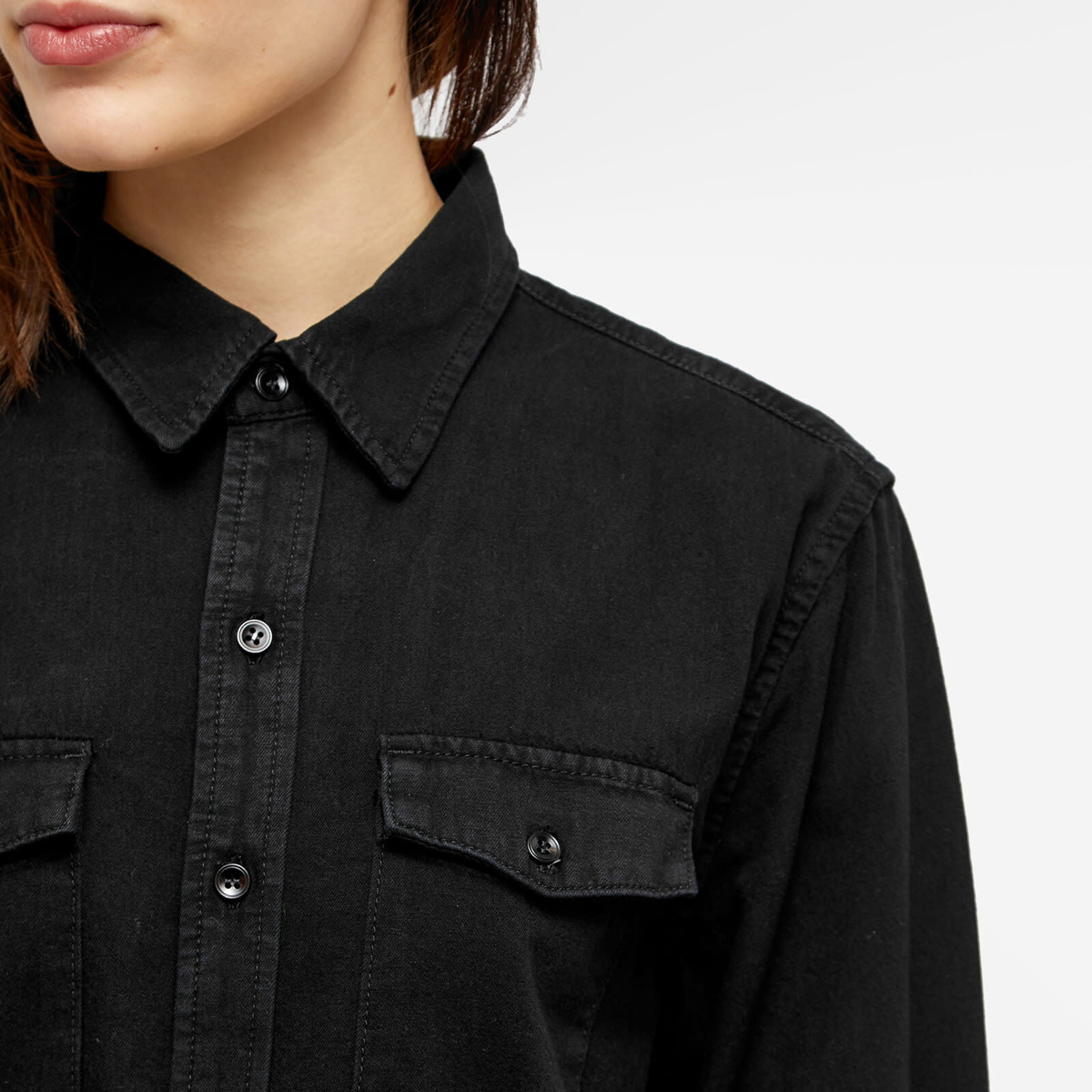 New Look Curve belted denim shirt dress in black | ASOS