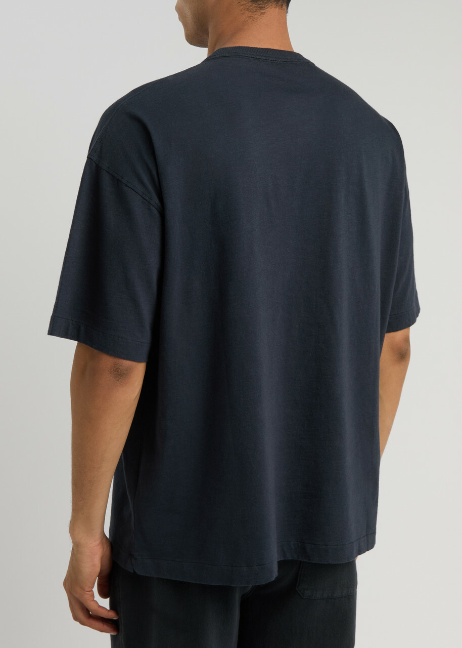 Ymc Triple Embroidered Cotton T-shirt Navy