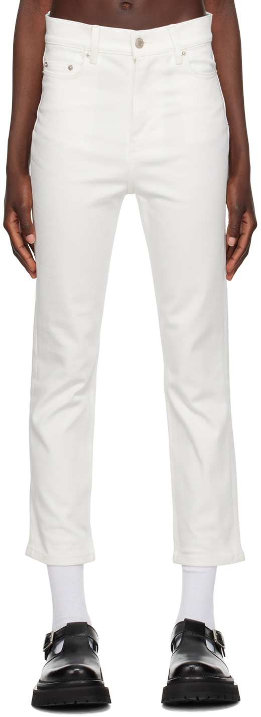 AMI Alexandre Mattiussi White Cropped Jeans