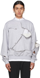 HELIOT EMIL Grey Removable Layers Sweatshirt
