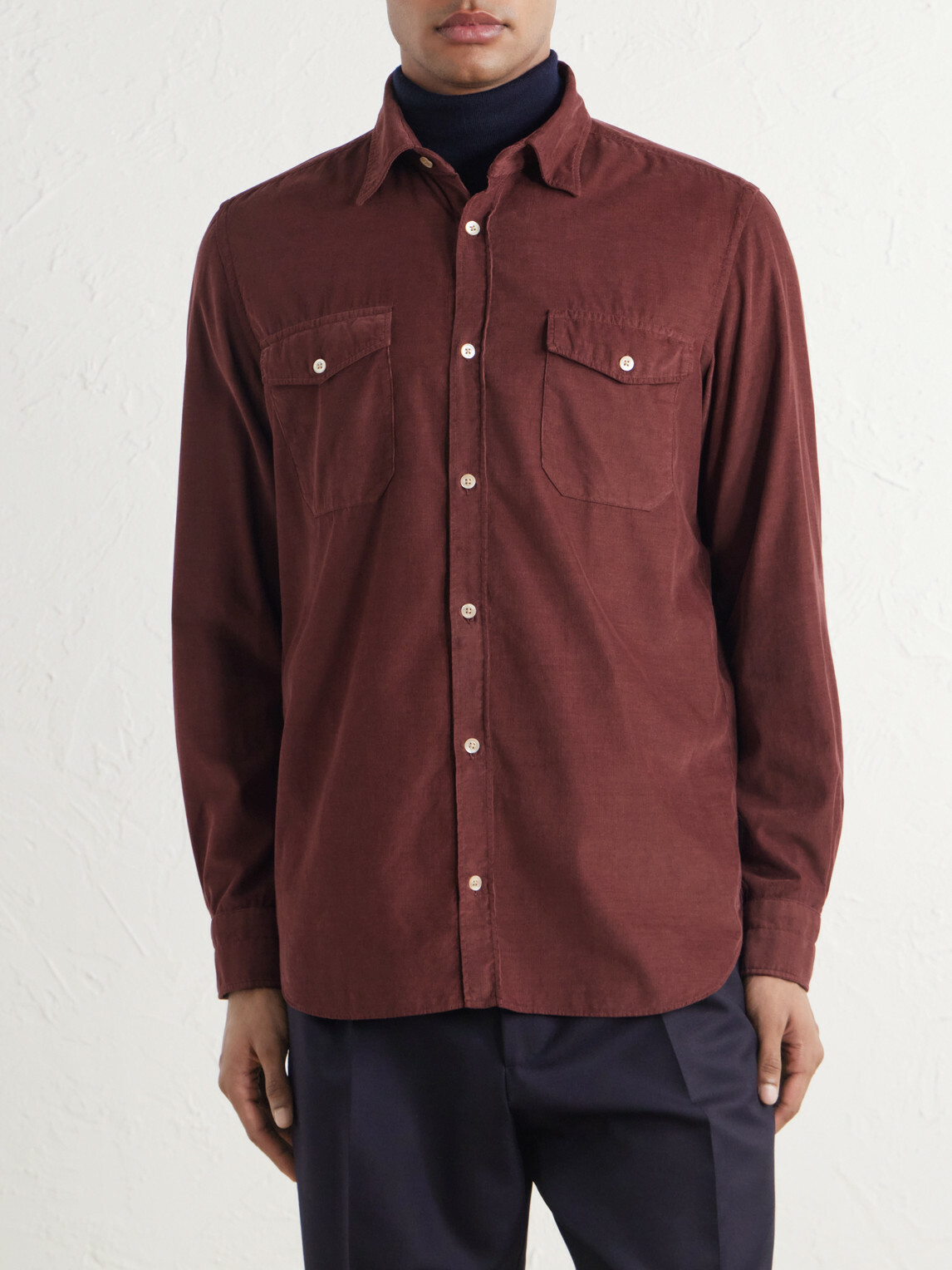 Boglioli - Cotton-Corduroy Shirt - Red