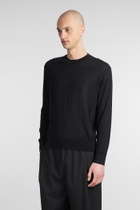 Laneus Knitwear In Black Wool And Polyester
