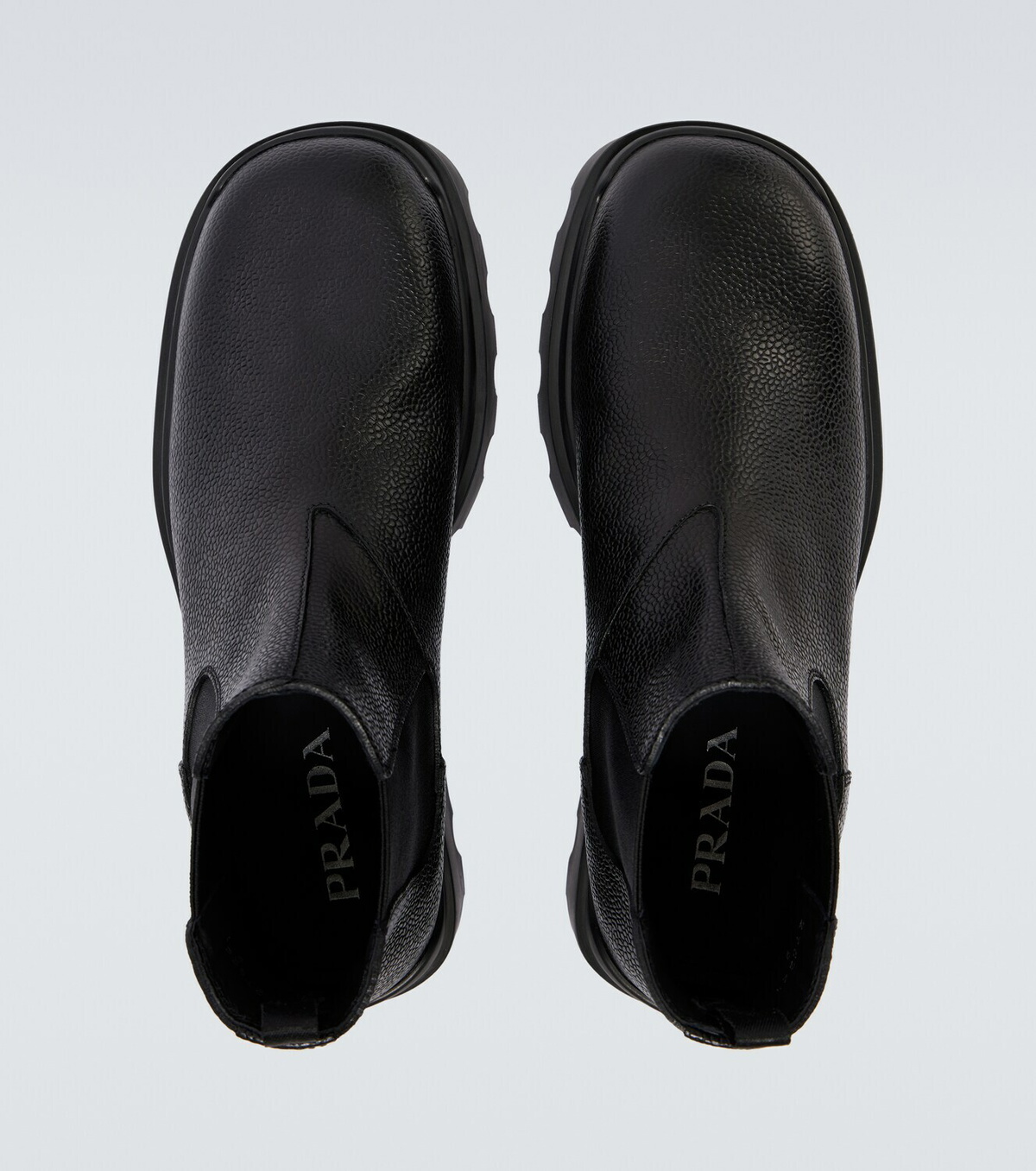 Prada Chelsea leather ankle boots