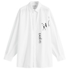 Wood Wood Men's Rofus Oversized Print Shirt in White