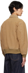 Toga Virilis Beige Flocked Denim Jacket
