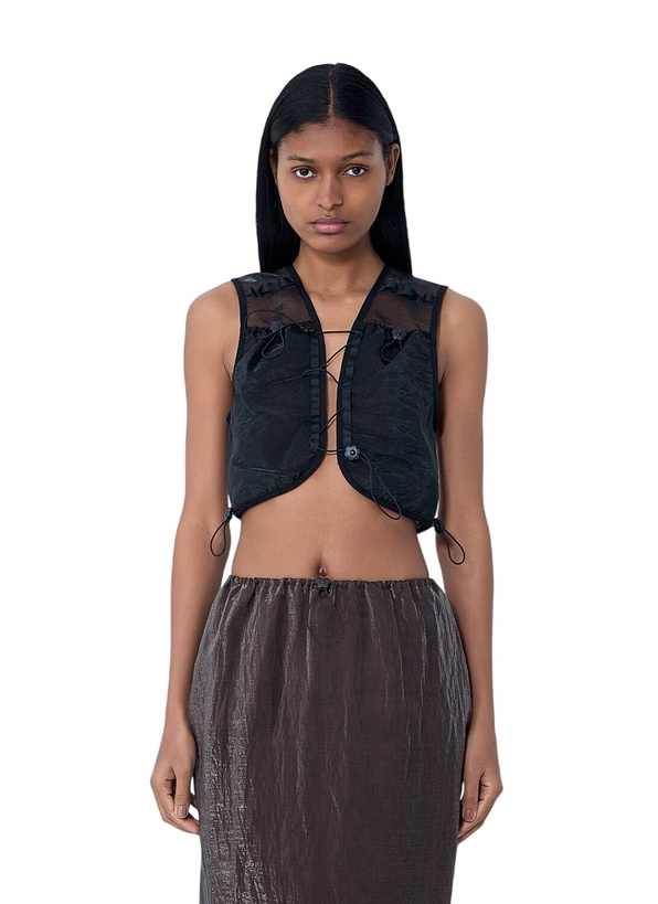 Photo: Cecilie Bahnsen Mesh Panel Crop Top