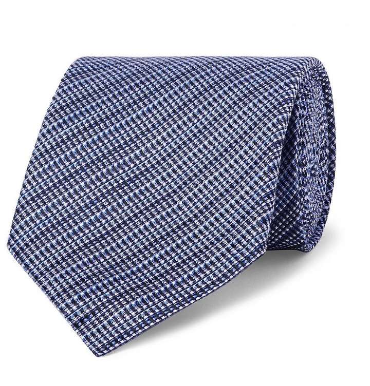 Photo: TOM FORD - 8cm Woven Silk and Linen-Blend Tie - Men - Blue
