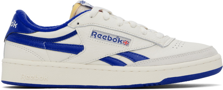 Photo: Reebok Classics Off-White & Blue Club C Revenge Vintage Sneakers