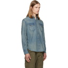 Polo Ralph Lauren Blue Slub Denim Western Shirt