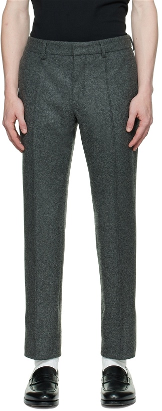 Photo: Dunhill Gray Pleated Trousers