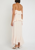 Skall Studio Benedicte Ruffled Linen Maxi Dress Light Pink