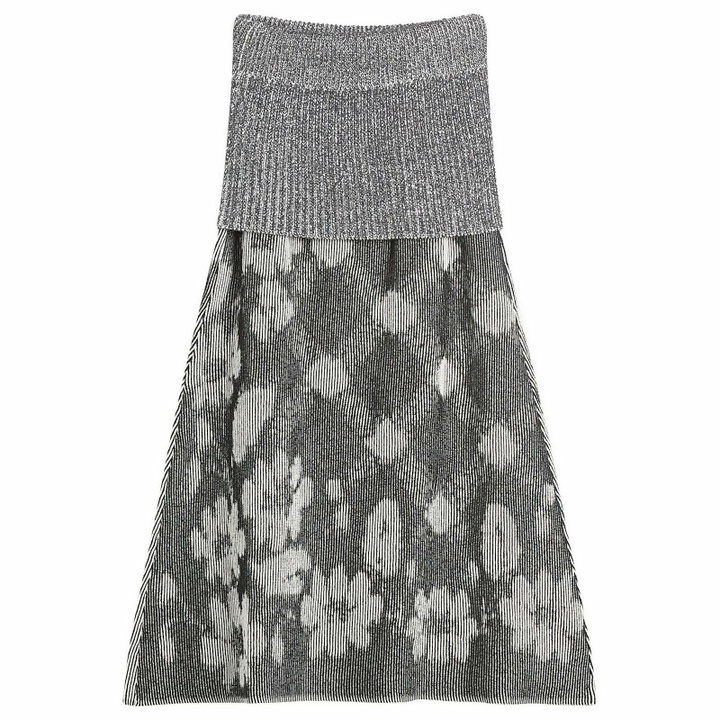 Photo: Paolina Russo Women's Illusion Knit Maxi Skirt in Black/White
