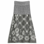 Paolina Russo Women's Illusion Knit Maxi Skirt in Black/White