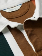 J.Crew - Rugby Striped Cotton-Jersey Polo Shirt - Brown
