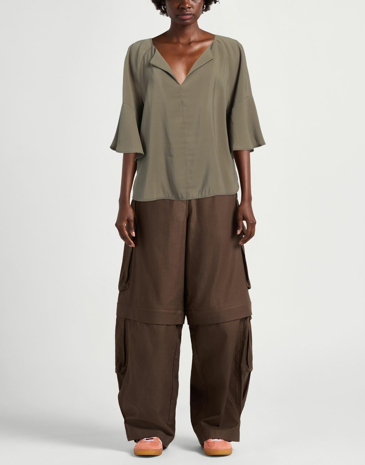 Jijil Womens Top in Military green