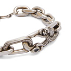 Alexander McQueen Men's Skull & Snake Bracelet in Silver 