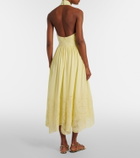Elie Saab Halterneck silk-blend midi dress