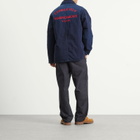 Visvim Men's Osiris Down Coverall Damaged Shirt Jacket in Indigo