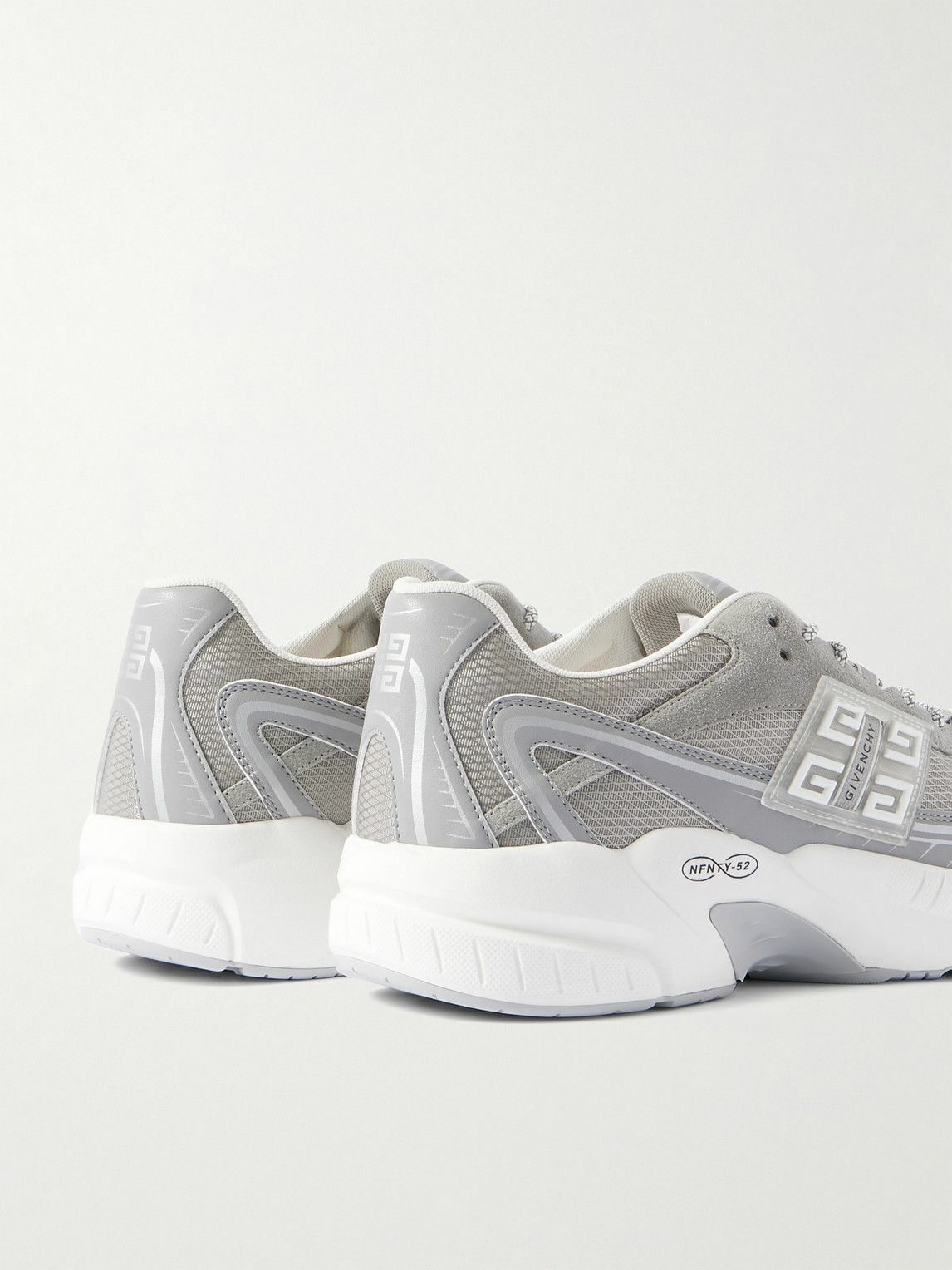 Givenchy - NFNTY-52 Logo-Appliquéd Suede, Mesh and Leather