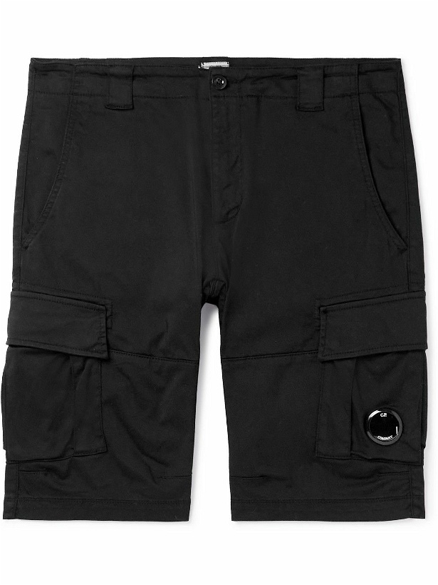 Photo: C.P. Company - Straight-Leg Cotton-Blend Cargo Shorts - Black