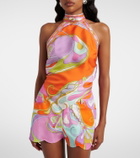 Pucci Orchidee scalloped cotton shorts