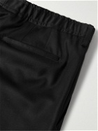 Purdey - Straight-Leg Pleated Wool-Twill Trousers - Black