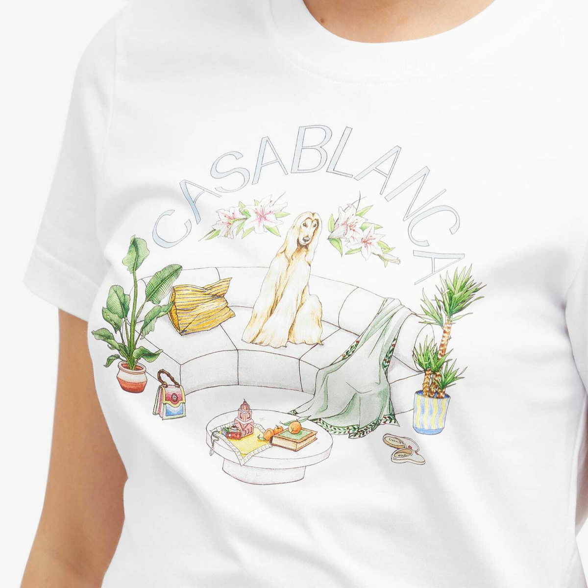 Tシャツ・カットソー CASABLANCA Woman T-Shirt White WPF25JTS046 03 CASABLANCA Woman T-Shirt White WPF25JTS046 03 (Casablanca/T