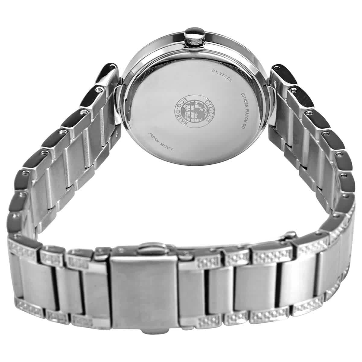 Citizen Eco-Drive Crystal Blue Mother of Pearl Dial Ladies Watch EM0840-59N