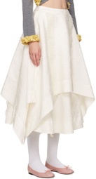 MINJUKIM White String Curtain Midi Skirt