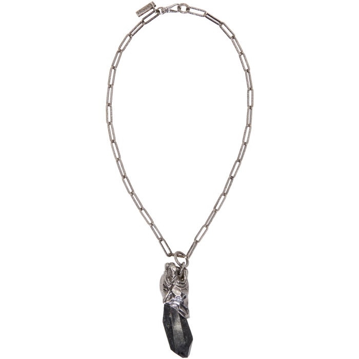 Photo: Prada SSENSE Exclusive Silver Feline Pendant Necklace