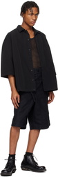 CASEY CASEY Black Mili Volume Shirt