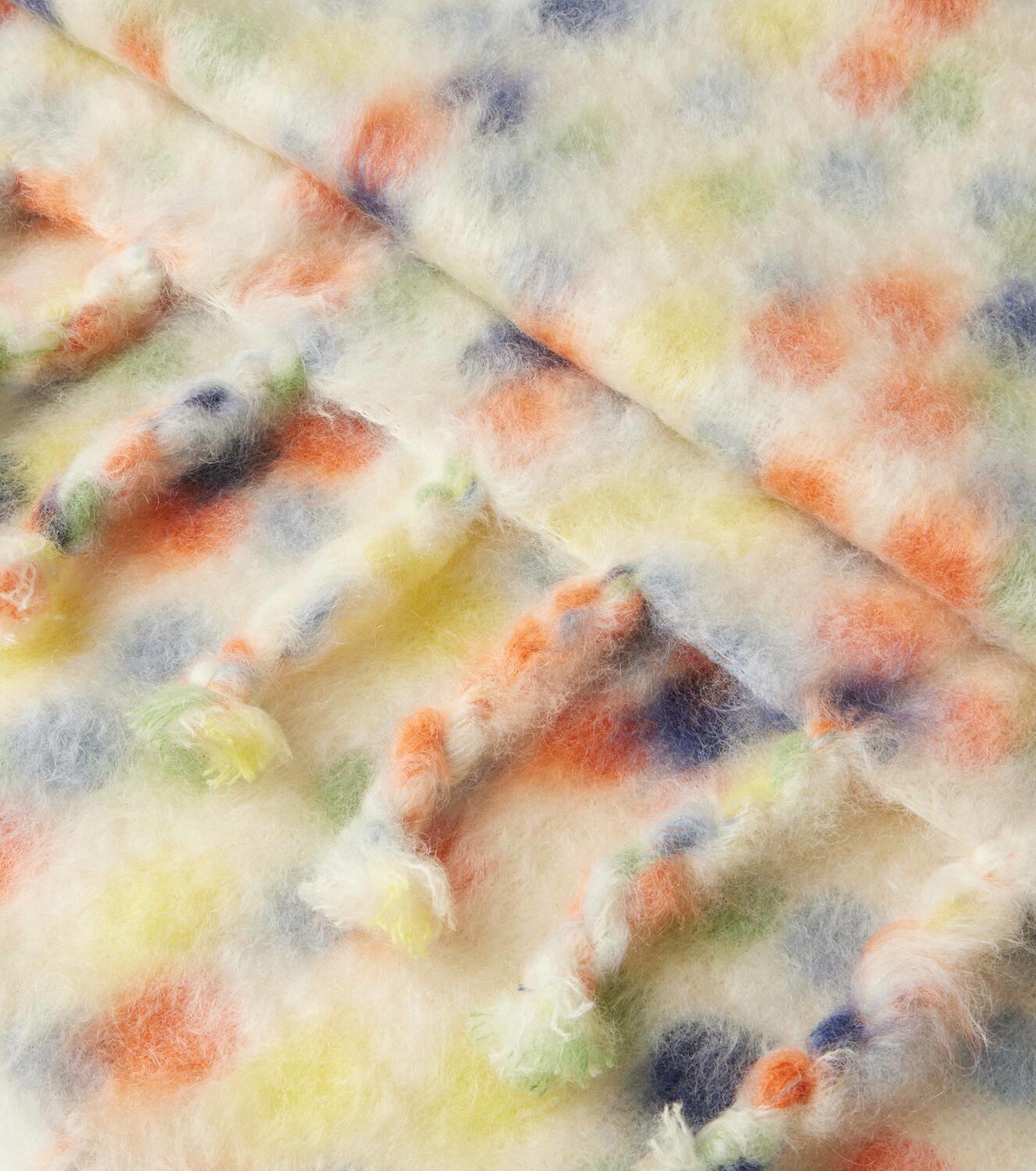 Loewe x Suna Fujita polka-dot mohair-blend blanket