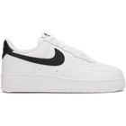 Nike White & Black Air Force 1 '07 Sneakers