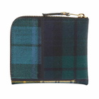 Comme des Garçons SA3100TP Tartan Patchwork Wallet in Green