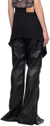 Y/Project Black Cutout Denim Miniskirt