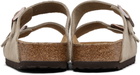 Birkenstock Taupe Regular Arizona Suede Leather Sandals