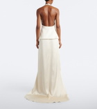 Róhe Bridal peplum satin gown